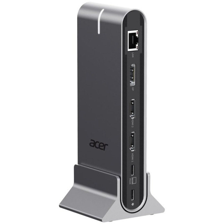 Докинг станция Acer Type-C Universal 15in1, 2x HDMI 4K@60Hz, 1x DisplayPort 8K@30Hz, 5x USB-A, 1x USB-C 100W, RJ45, SD/MicroSD, 