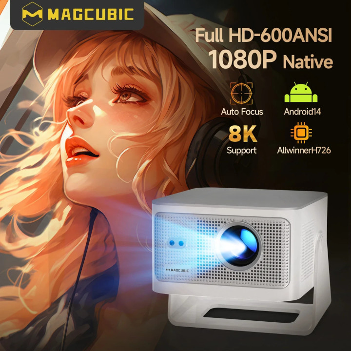 Преносим мултимедиен проектор MagCubic HY350MAX, 8K резолюция, Android 14, Wi-Fi 6, Bluetooth 5.4 - MAGCUBIC-HY350MAX - 6