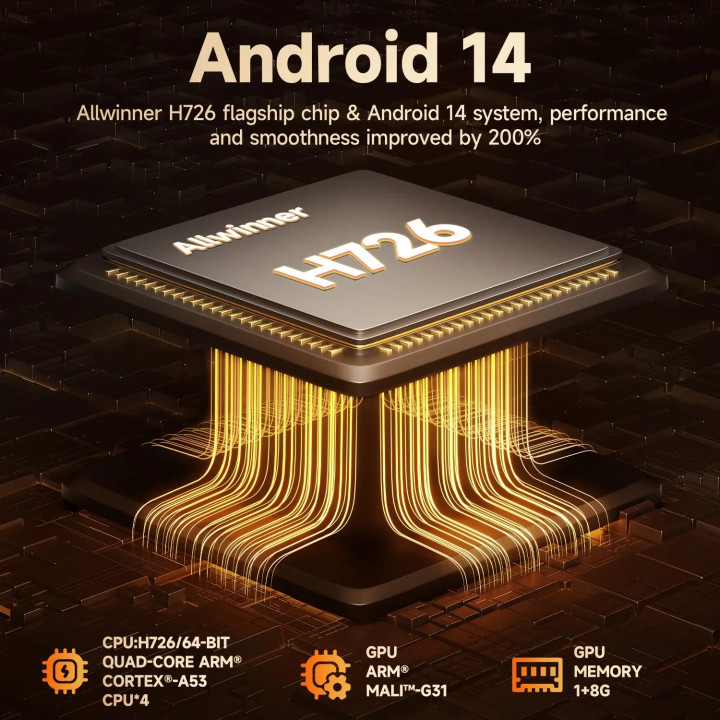 Преносим мултимедиен проектор MagCubic HY350MAX, 8K резолюция, Android 14, Wi-Fi 6, Bluetooth 5.4 - MAGCUBIC-HY350MAX - 8