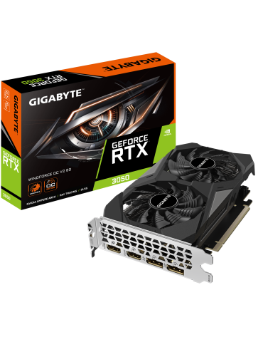 Видео карта GIGABYTE RTX 3050 WINDFORCE OC V2, 6GB GDDR6 - GV-N3050WF2OCV2-6GD