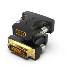 Преходник Vention, DVI 24+1 Мъжки към HDMI Женски, Позлатени конектори, 1080p @ 60Hz - AILB0 - 1
