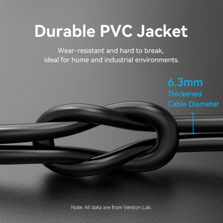 Кабел Vention SFTP Cat.8, 3.0m, 40Gbps, Черен - IKABI - 10