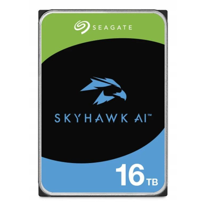 Твърд диск Seagate SkyHawk AI ST16000VE005, 16TB, 7200RPM, SATA3, 3.5", 512MB - ST16000VE005 - 1