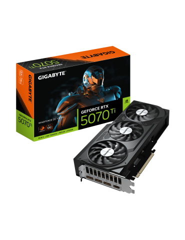Видео карта GIGABYTE RTX 5070 TI WINDFORCE OC V2, 16GB GDDR7 28Gbps - GV-N507TWF3OCV2-16GD - 1
