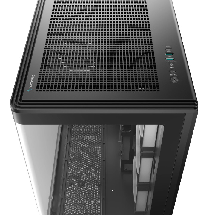 Кутия за компютър DeepCool CG590U 5F, Middle Tower, ATX, 5x ARGB вентилатори, Tempered Glass - R-CG590U-BKAGA5-G - 5