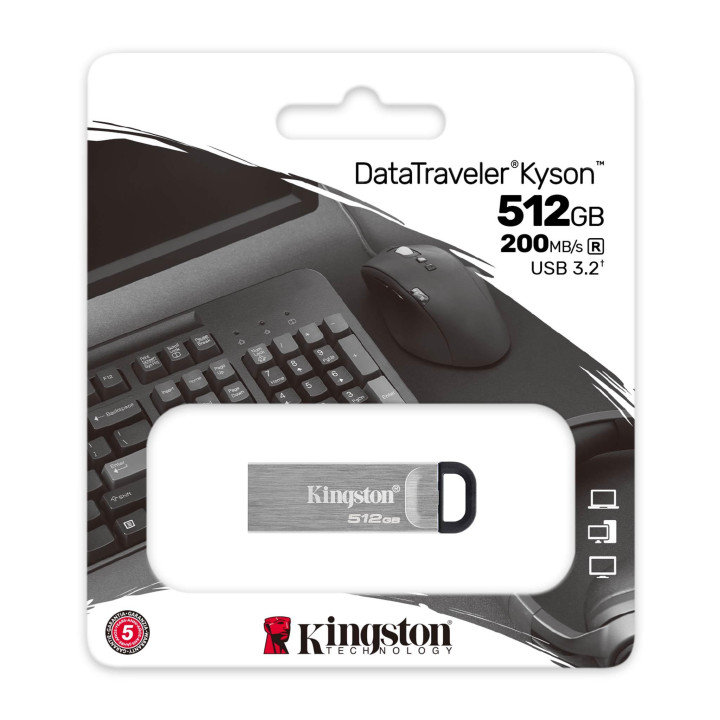 USB памет Kingston DataTraveler Kyson, 256GB USB 3.1 Gen 1 - DTKN/512GB - 3
