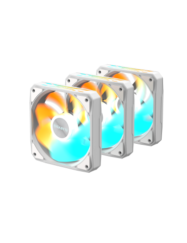 Комплект вентилатори GIGABYTE AORUS EZ CHAIN RVS FAN 120 ICE, 120x120x25mm, 500-2200 RPM, 4 PIN - GP-GBT EZRVSFAN1203 ICE - 1