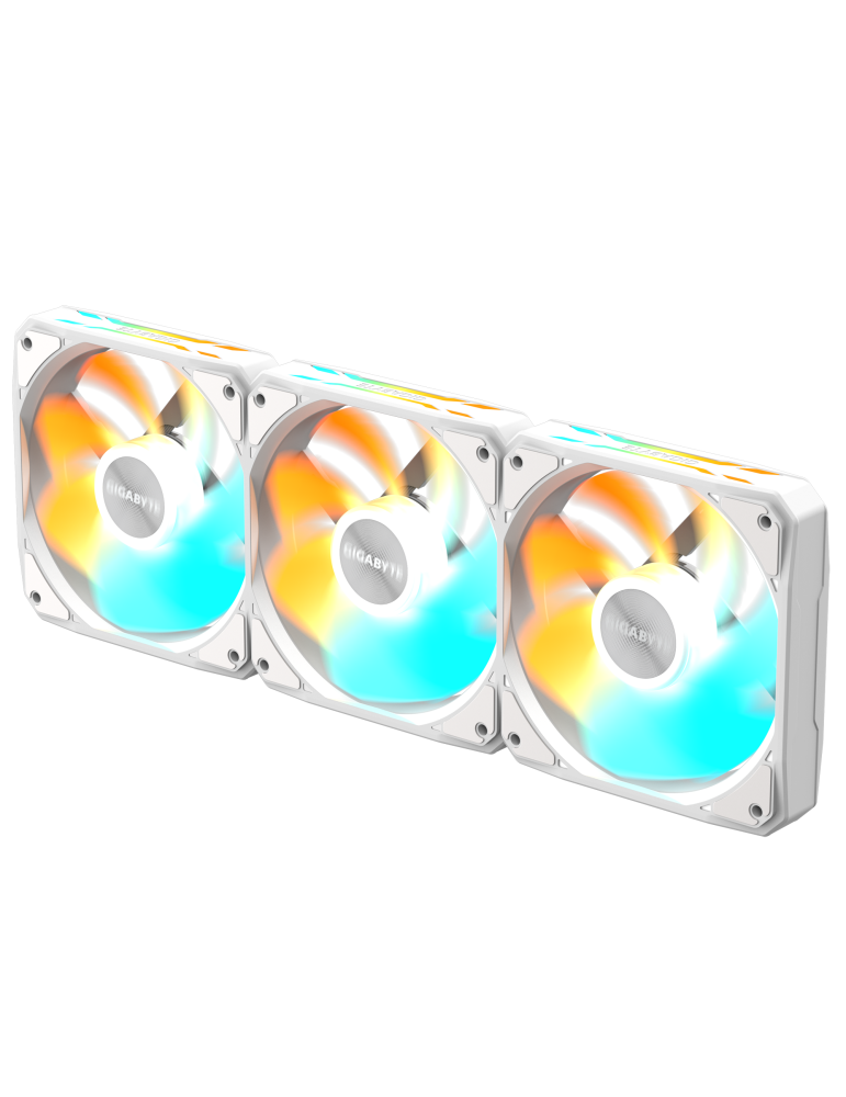 Комплект вентилатори GIGABYTE AORUS EZ CHAIN RVS FAN 120 ICE, 120x120x25mm, 500-2200 RPM, 4 PIN - GP-GBT EZRVSFAN1203 ICE - 3