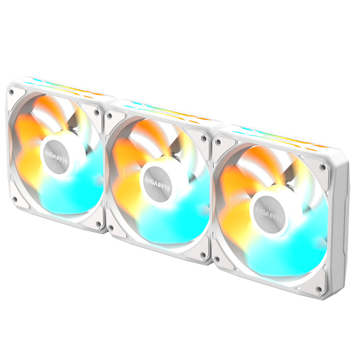 Комплект вентилатори GIGABYTE AORUS EZ CHAIN RVS FAN 120 ICE, 120x120x25mm, 500-2200 RPM, 4 PIN - GP-GBT EZRVSFAN1203 ICE - 3