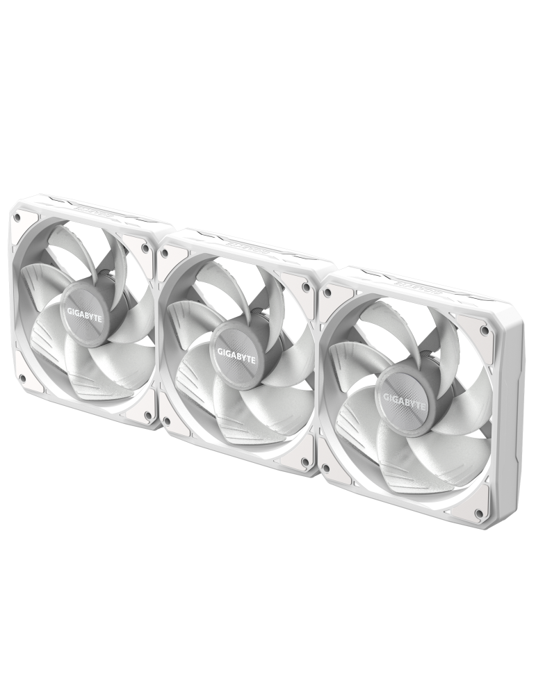 Комплект вентилатори GIGABYTE AORUS EZ CHAIN RVS FAN 120 ICE, 120x120x25mm, 500-2200 RPM, 4 PIN - GP-GBT EZRVSFAN1203 ICE - 6
