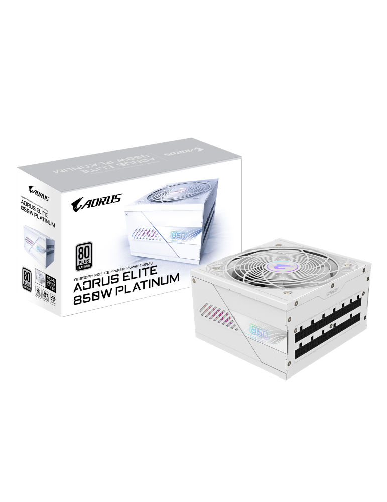 Модулно захранване Gigabyte AORUS ELITE P850W, 850W 80+ Platinum PCIe 5.1 - GP-AE850PM PG5 ICE - 1