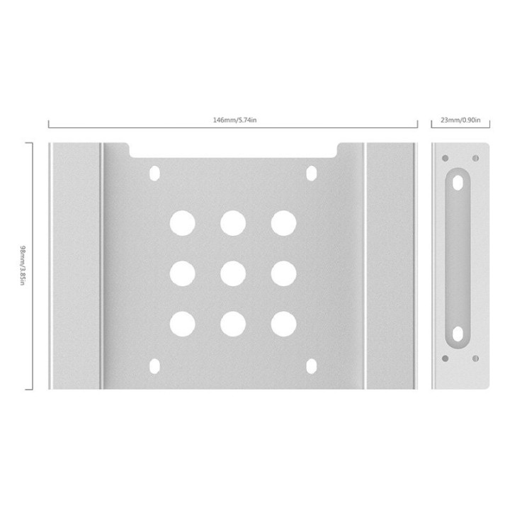 Бракет Orico bracket 2.5"/3.5" към 5.25" - AC52535-1S-SV