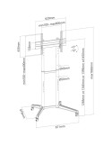 Мобилна подова стойка Neomounts FL50-540BL1 за телевизори и монитори, 37"-70", Регулируема височина 128.5-145 см - FL50-540BL1 -