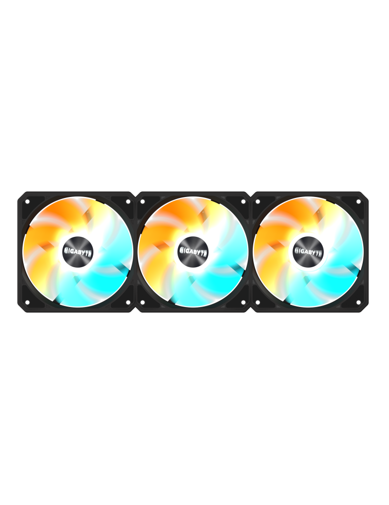 Комплект вентилатори GIGABYTE AORUS EZ CHAIN RVS FAN 120, 3x120mm ARGB 500-2200 RPM - GP-GBT EZRVSFAN1203 - 6