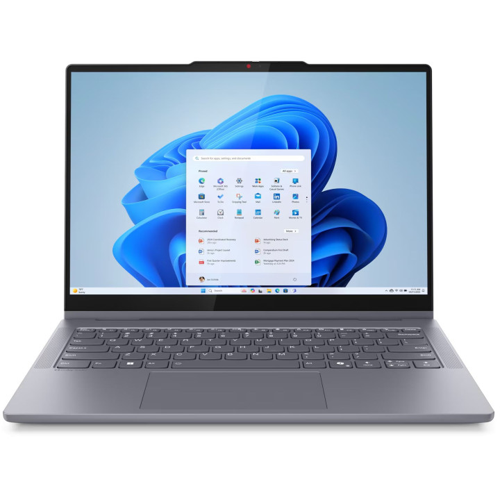 Лаптоп Lenovo IdeaPad 5 2-в-1, 14" WUXGA IPS Touch, Intel Core Ultra 7 255U, 16GB LPDDR5X, 1TB SSD, Windows 11 Home - 83KR001FBM