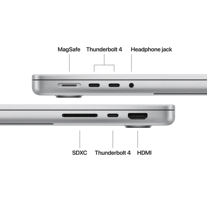 Лаптоп Apple MacBook Pro 14, 14.2" Liquid Retina XDR 3024x1964 120Hz, Apple M5 10-core CPU, 16GB LPDDR5, 1TB SSD, macOS - MDE54Z