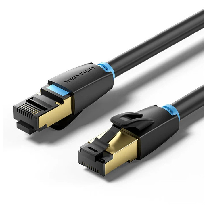 Кабел Vention LAN SFTP Cat.8, 5м, 40Gbps, Екраниран, Позлатени конектори - IKABJ - 1