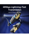 Кабел Vention LAN SFTP Cat.8, 5м, 40Gbps, Екраниран, Позлатени конектори - IKABJ - 2