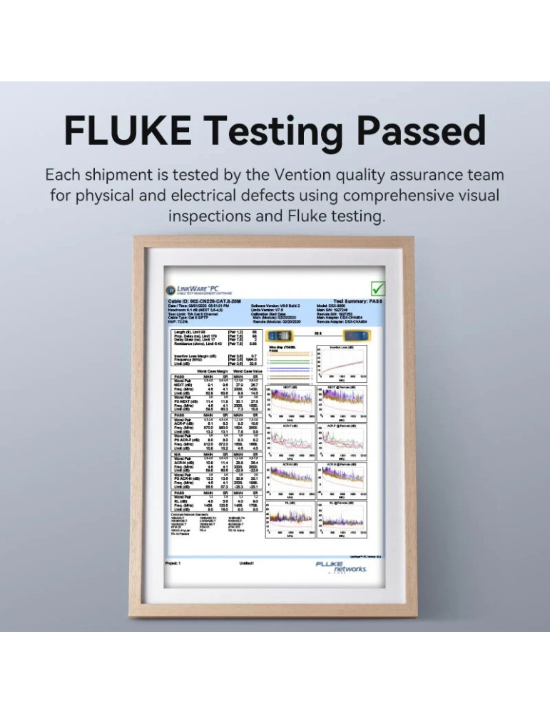 Кабел Vention LAN SFTP Cat.8, 5м, 40Gbps, Екраниран, Позлатени конектори - IKABJ - 12
