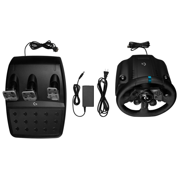 Геймърски волан LOGITECH G923, със скоростен лост, за PS4/PS5/PC, с кабел, USB, черен - 991-000531 - 9