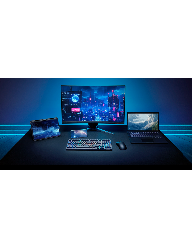 Bluetooth механична нископрофилна геймърска клавиатура COUGAR Ultimus Pro, Черна - CGR-NM1MB-ULP - 2