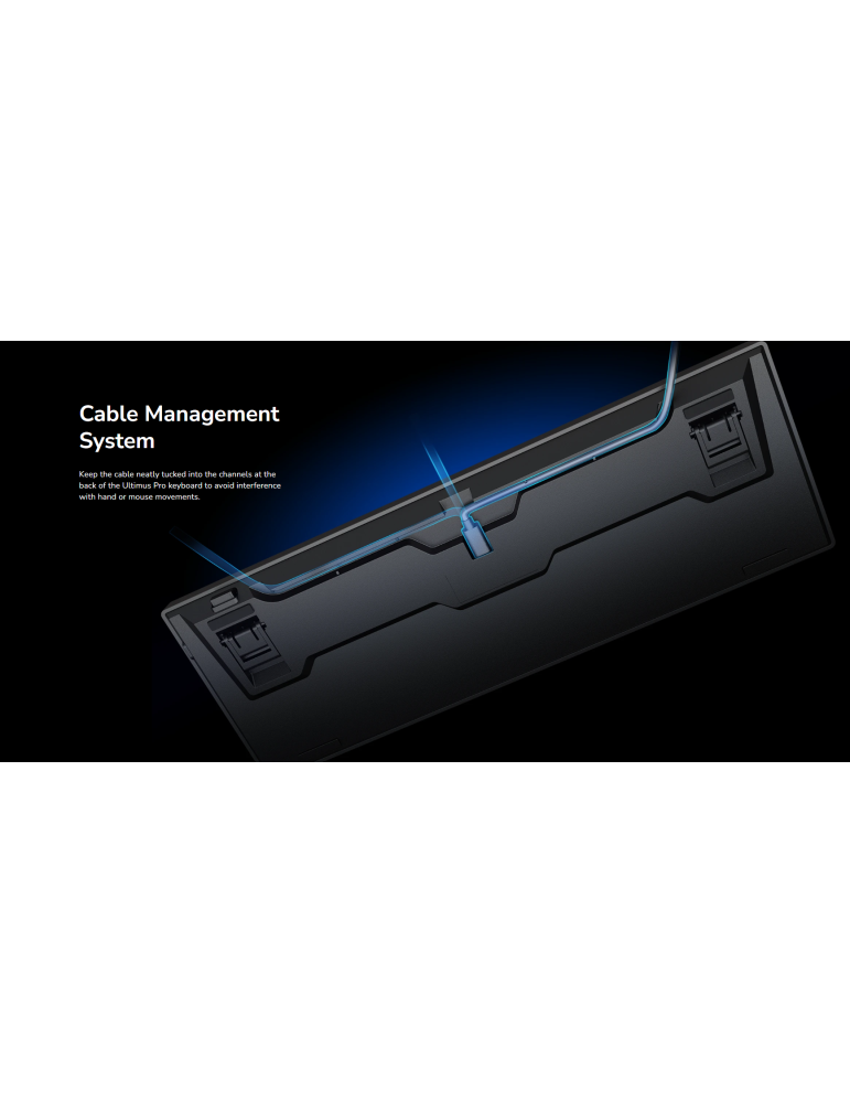 Bluetooth механична нископрофилна геймърска клавиатура COUGAR Ultimus Pro, Черна - CGR-NM1MB-ULP - 6