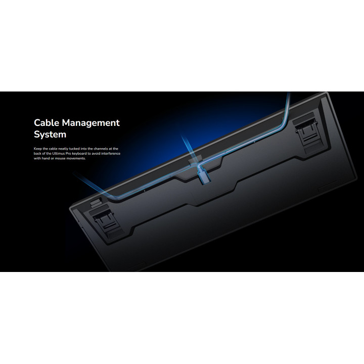 Bluetooth механична нископрофилна геймърска клавиатура COUGAR Ultimus Pro, Черна - CGR-NM1MB-ULP - 6