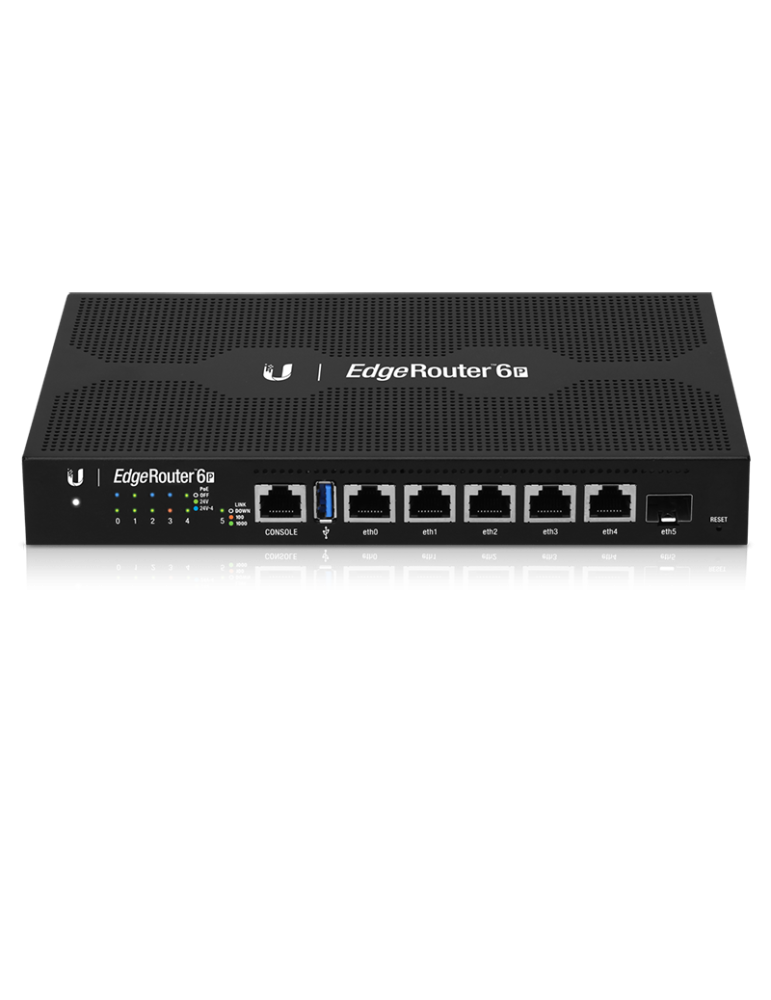 Рутер Ubiquiti EdgeRouter 6P, 4-Core 1 GHz MIPS64, 1x SFP, USB 3.0 - ER-6P - 6