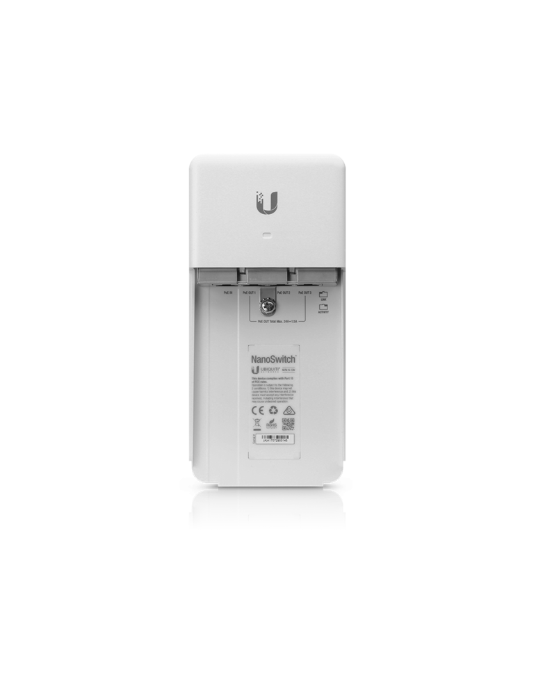 Мрежов комутатор Ubiquiti NanoSwitch N-SW, 4x 10/100/1000Mbps RJ45 PoE - 4
