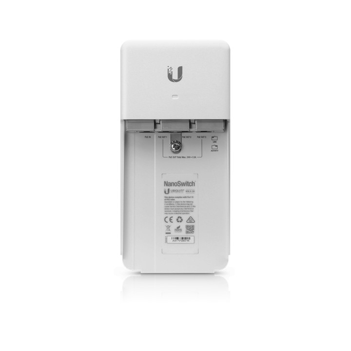 Мрежов комутатор Ubiquiti NanoSwitch N-SW, 4x 10/100/1000Mbps RJ45 PoE - 4