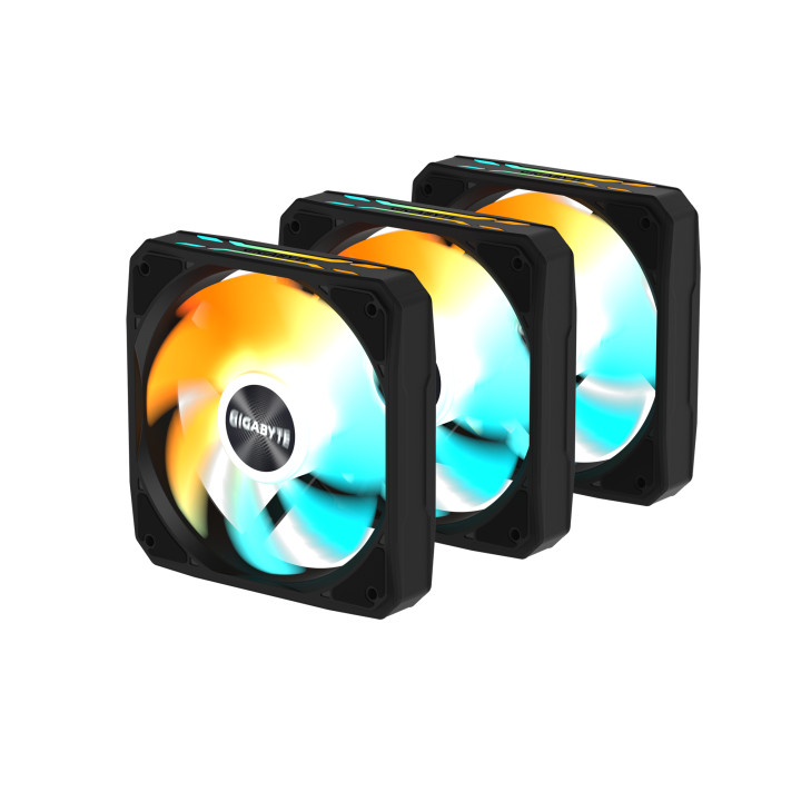 Комплект вентилатори GIGABYTE AORUS EZ CHAIN FAN 120, 120x120x25mm ARGB 3-Pack - GP-GBT EZFAN1203 - 2