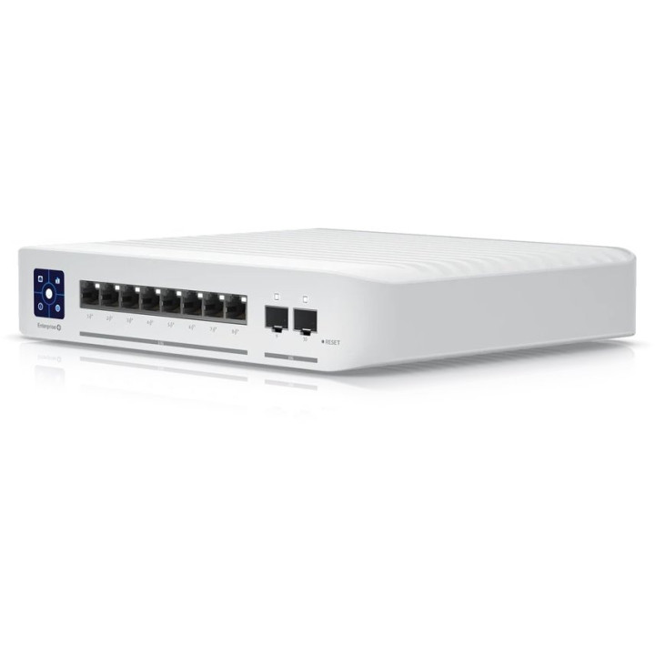 Мрежов комутатор Ubiquiti USW Enterprise 8 PoE, 8x 2.5G LAN портове, PoE+ захранване, 1U Rackmount - USW-Enterprise-8-PoE - 2