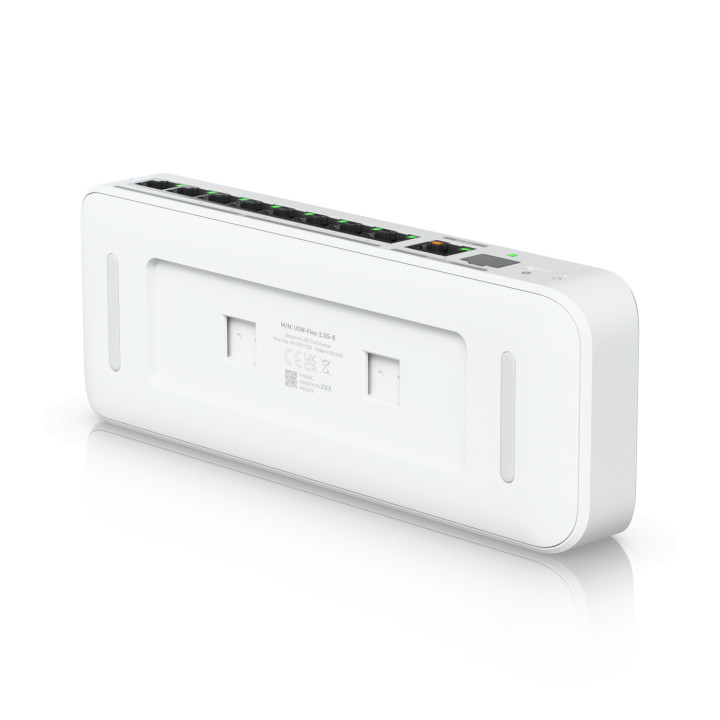 Мрежов комутатор Ubiquiti UniFi Switch Flex 8 2.5G, 8-портов Gigabit, 2.5G/1G/100M/10M, Пасивно охлаждане - USW-FLEX-2.5G-8 - 3
