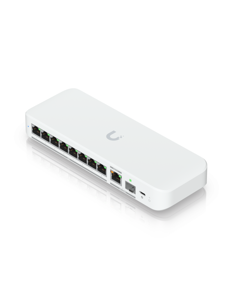 Мрежов комутатор Ubiquiti UniFi Switch Flex 8 2.5G, 8-портов Gigabit, 2.5G/1G/100M/10M, Пасивно охлаждане - USW-FLEX-2.5G-8 - 4