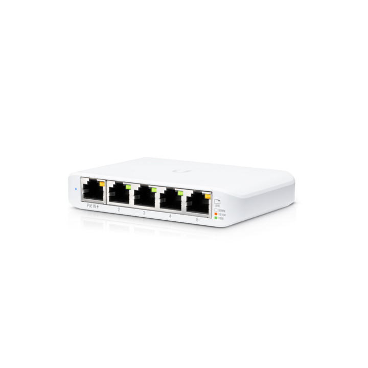 5-портов управляем Gigabit комутатор Ubiquiti UniFi USW-Flex-Mini, 10 Gbps Switching Capacity, 5 Gigabit Ethernet портове - 1
