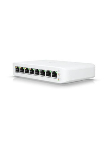 Мрежов комутатор Ubiquiti Lite 8 PoE, 8x 10/100/1000 Mbps RJ45 портове, SFP слотове, управляем, 16 Gbps капацитет - USW-Lite-8-POE