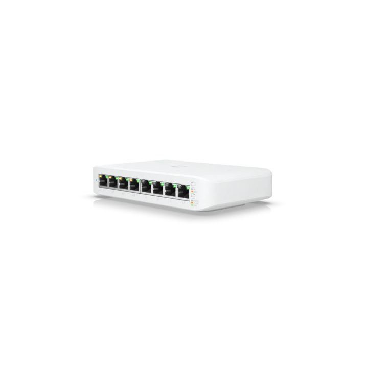 Мрежов комутатор Ubiquiti Lite 8 PoE, 8x 10/100/1000 Mbps RJ45 портове, SFP слотове, управляем, 16 Gbps капацитет - USW-Lite-8-P