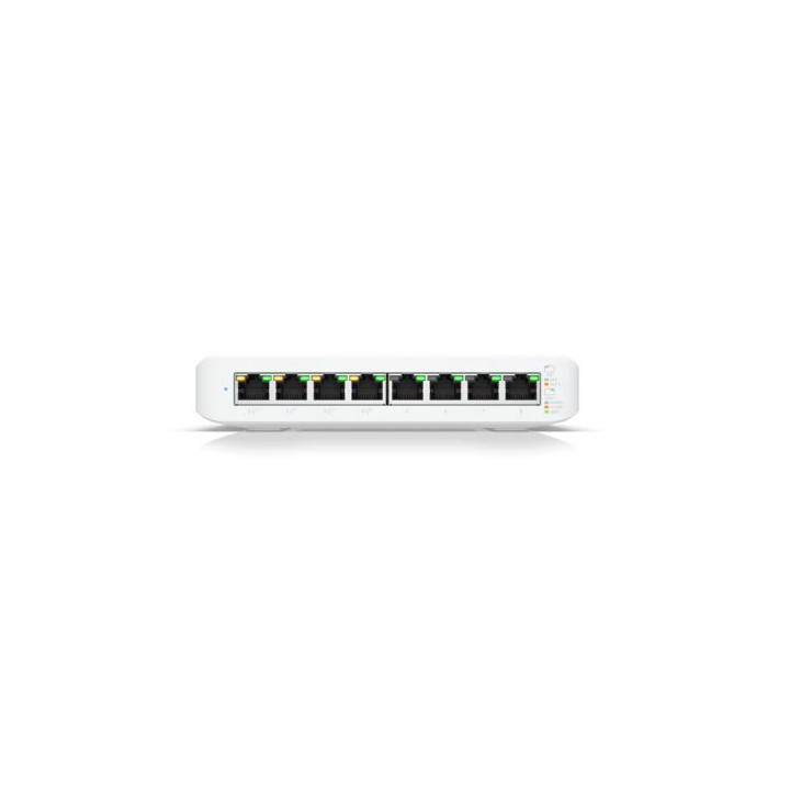 Мрежов комутатор Ubiquiti Lite 8 PoE, 8x 10/100/1000 Mbps RJ45 портове, SFP слотове, управляем, 16 Gbps капацитет - USW-Lite-8-P