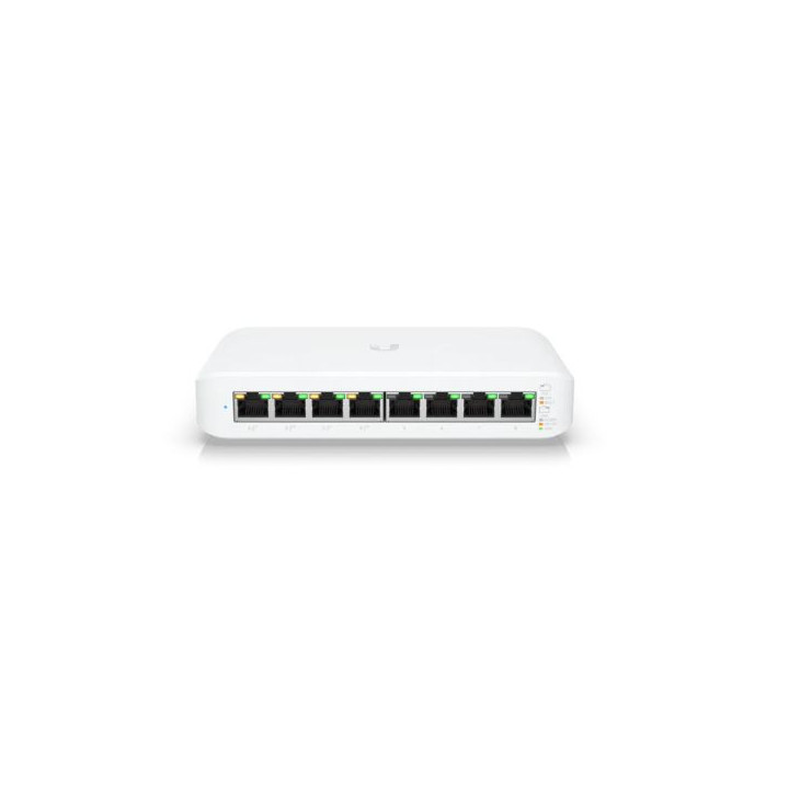 Мрежов комутатор Ubiquiti Lite 8 PoE, 8x 10/100/1000 Mbps RJ45 портове, SFP слотове, управляем, 16 Gbps капацитет - USW-Lite-8-P