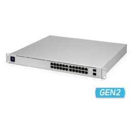 Мрежов комутатор Ubiquiti UniFi Switch USW-Pro-24-POE, 24x Gigabit PoE порта, 88 Gbps, Управляем, Rackmount - 1