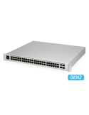 Управляем комутатор Ubiquiti USW-Pro-48-POE Gen2, 48x Gigabit RJ45 портове, 176 Gbps пропускна способност, Rackmount - 1