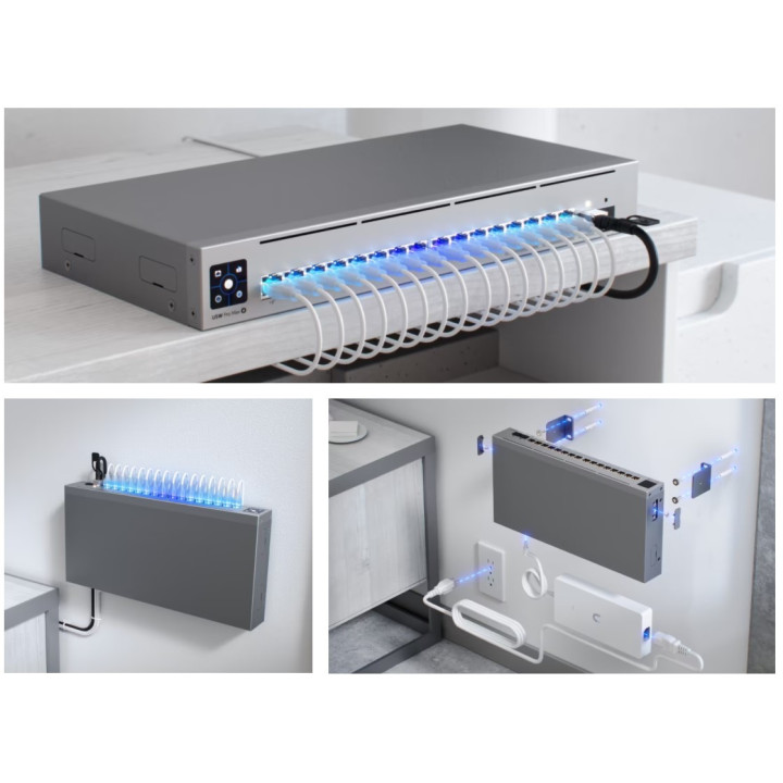 Мрежов комутатор Ubiquiti UniFi Switch Pro Max 16 PoE, 16 Gigabit портa, PoE+, 84 Gbps - USW-Pro-Max-16-PoE - 3