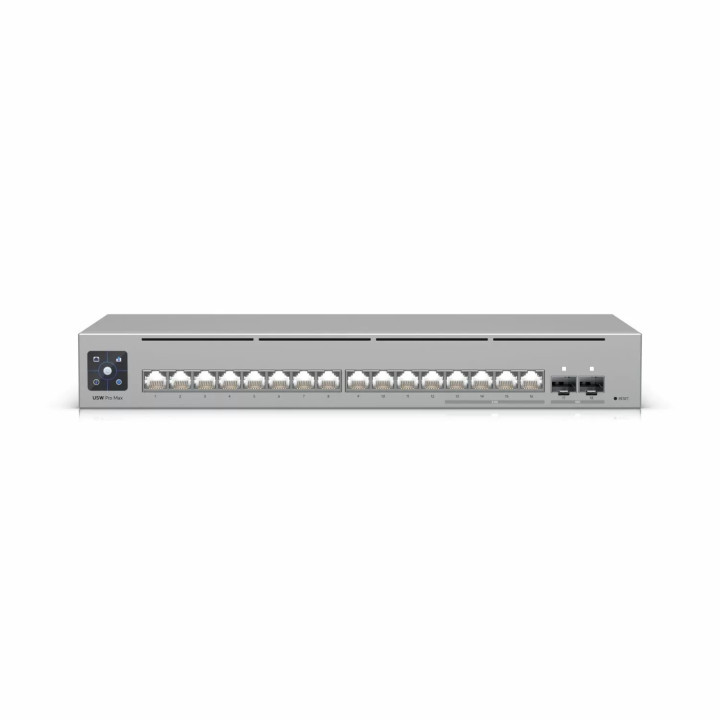 Мрежов комутатор Ubiquiti UniFi Switch Pro Max 16, 16x 1GbE порта, PoE, 42 Gbps пропускливост - USW-Pro-Max-16 - 1