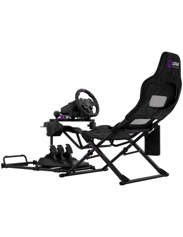 Геймърски стол Sim Racing Cockpit LORGAR FLEX RAF1, Сгъваем, 150x72x113 см, с поддръжка на direct drive волани и монтажи за shifter и handbrake - LRG-RAF1