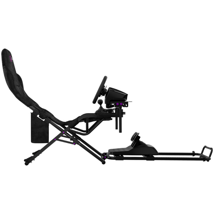 Геймърски стол Sim Racing Cockpit LORGAR FLEX RAF1, Сгъваем, 150x72x113 см, с поддръжка на direct drive волани и монтажи за shif