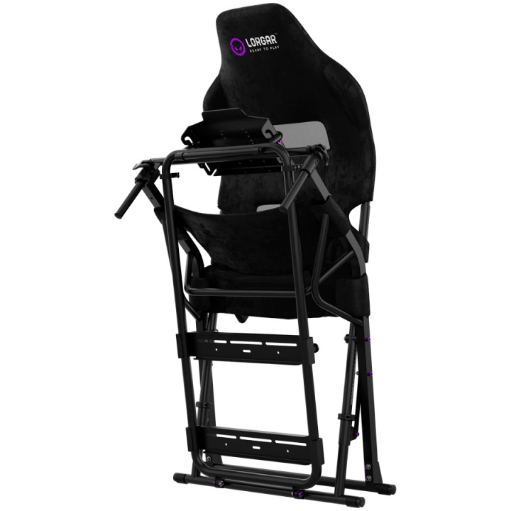 Геймърски стол Sim Racing Cockpit LORGAR FLEX RAF1, Сгъваем, 150x72x113 см, с поддръжка на direct drive волани и монтажи за shif