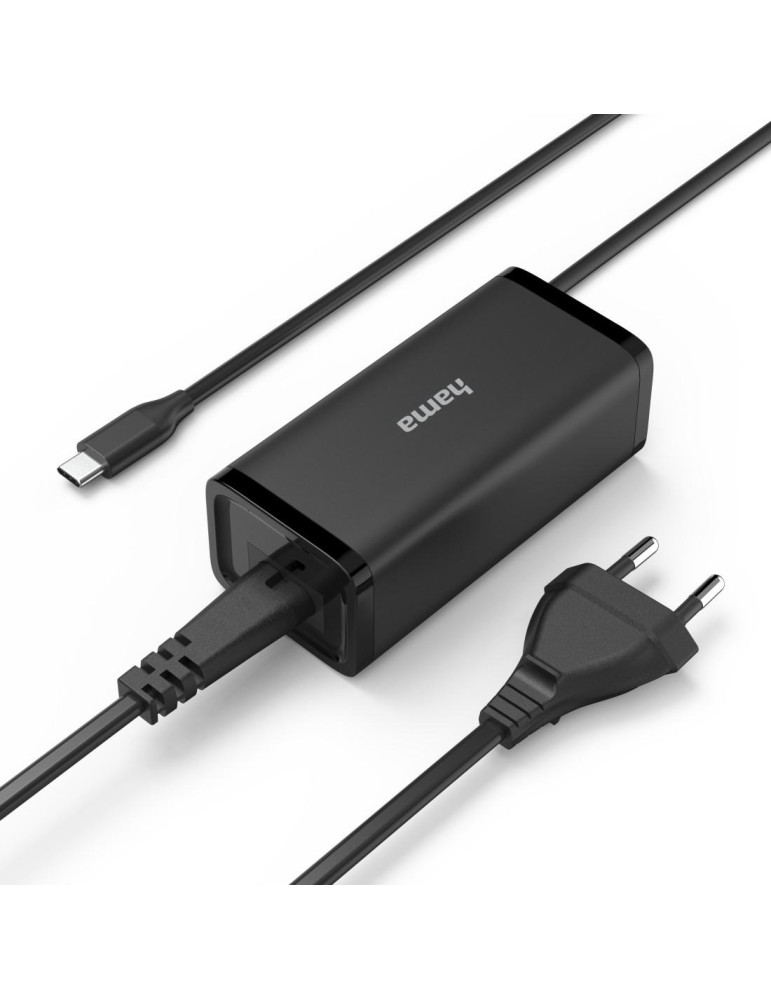 Компактно зарядно устройство HAMAHAMA, USB-C, GaN, 100W, 5-20V - HAMA-200024 - 3
