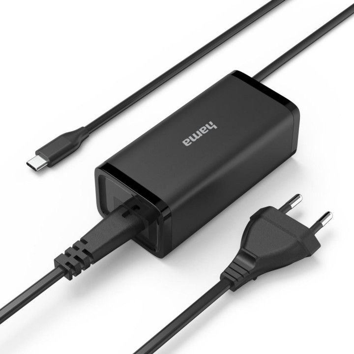 Компактно зарядно устройство HAMAHAMA, USB-C, GaN, 100W, 5-20V - HAMA-200024 - 3
