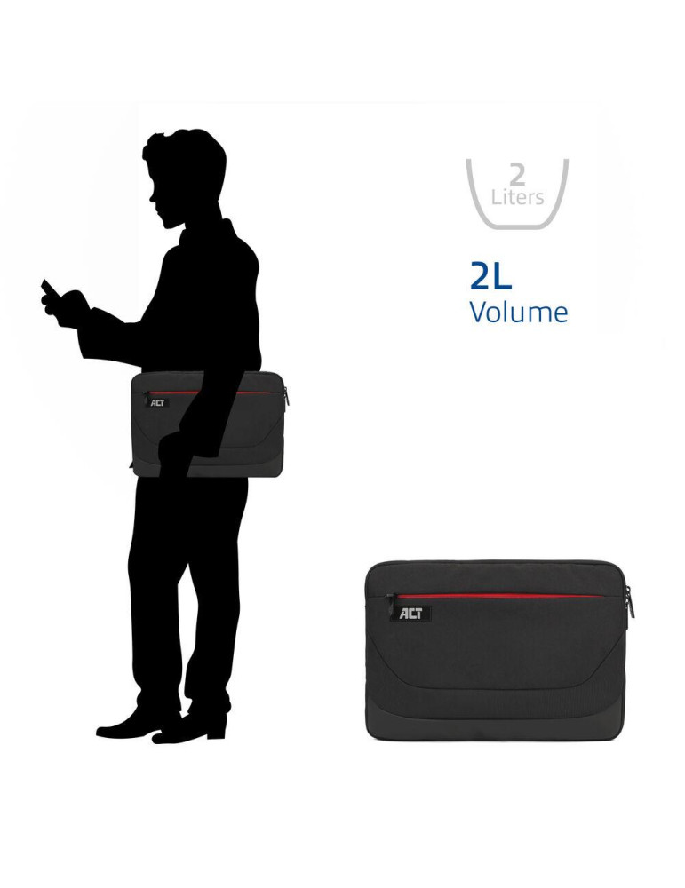 Калъф за лаптоп ACT Suburb, 14.1", Полиестер, Черен - AC8580 - 6