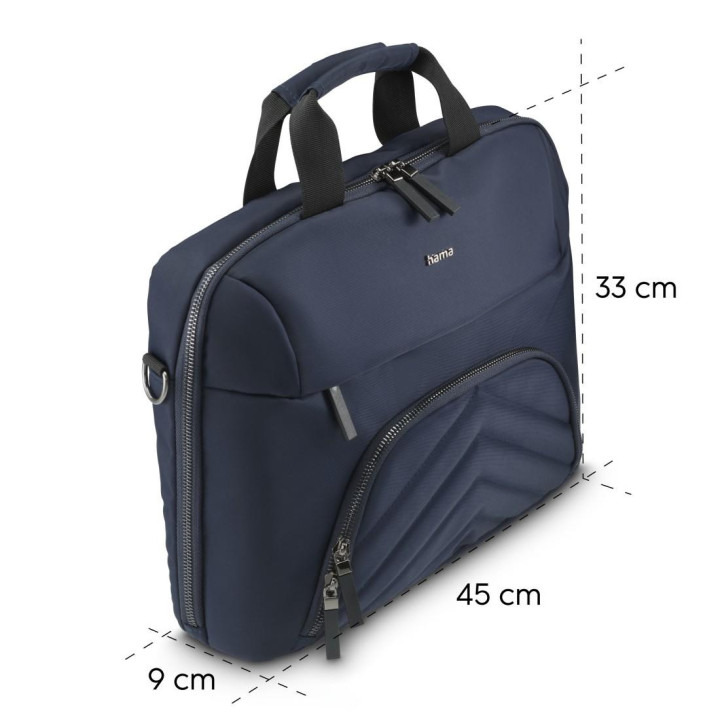 Чанта за лаптоп HAMA Premium Lightweight, 15.6"-16.2", Полиестер, Тъмносиня - HAMA-222042 - 3